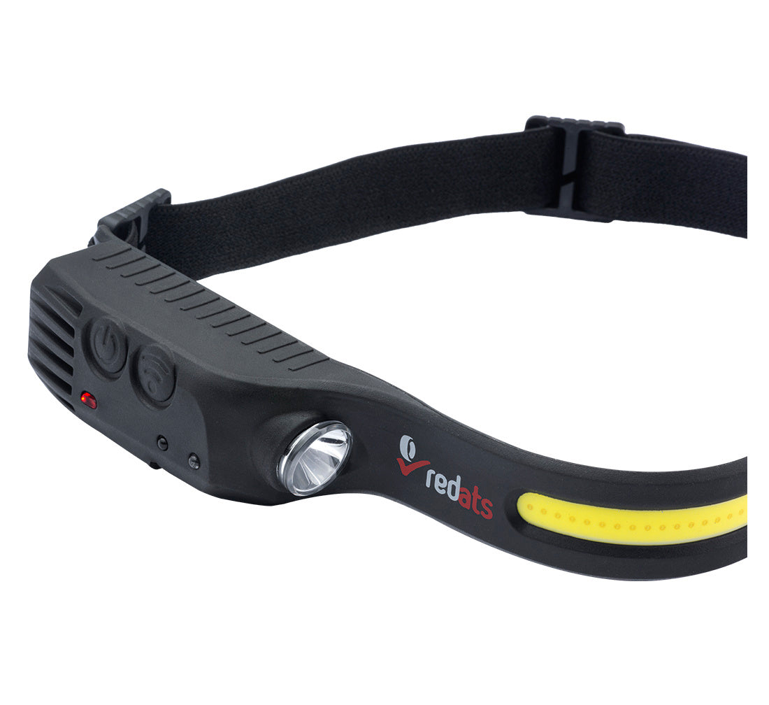 Torcia frontale con sensore Fh-200 a LED, ricaricabile, con movimento, batteria da 1200mAh