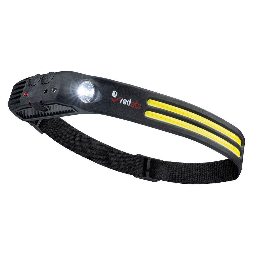 Torcia frontale con sensore Fh-210 con 2 strisce LED, ricaricabile, con movimento, batteria da 1200mAh