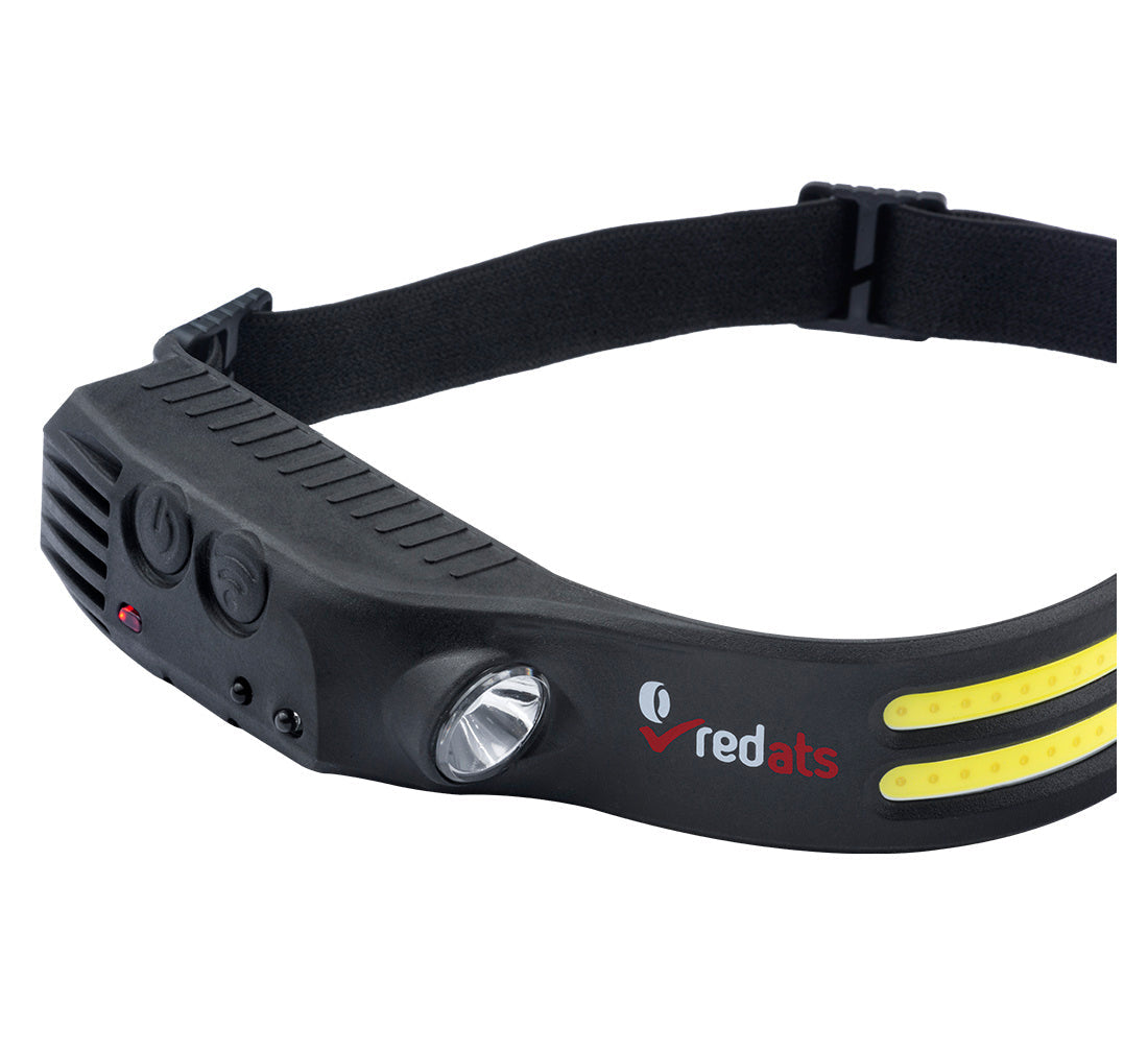 Torcia frontale con sensore Fh-210 con 2 strisce LED, ricaricabile, con movimento, batteria da 1200mAh
