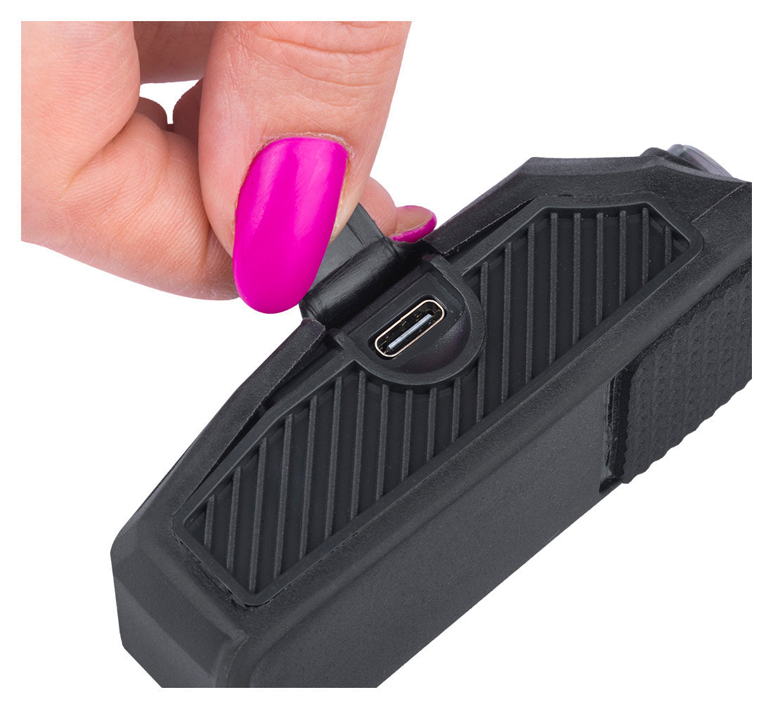 Torcia frontale con sensore Fh-210 con 2 strisce LED, ricaricabile, con movimento, batteria da 1200mAh