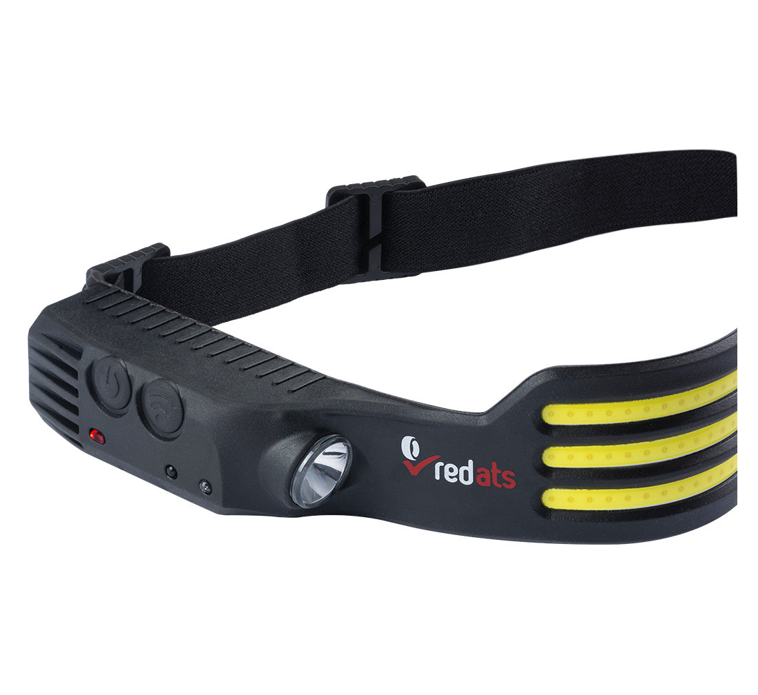 Torcia frontale con sensore Fh-220 con 3 strisce LED, ricaricabile, con movimento, batteria da 1200mAh