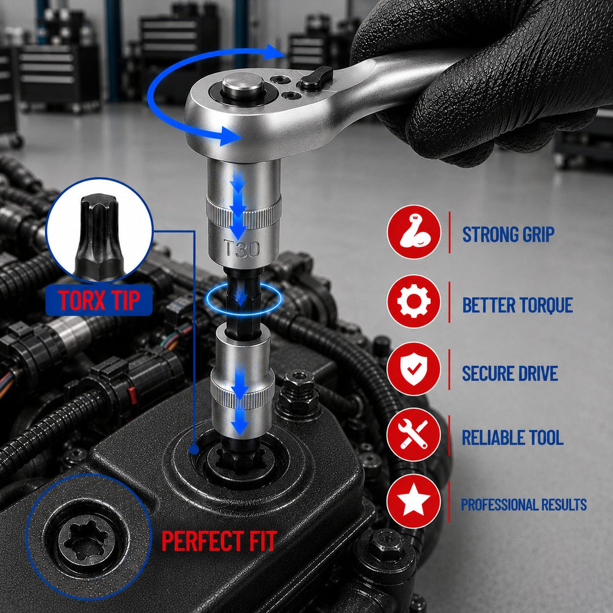Set-kit di inserti Torx T5-T22 Gebo Tools