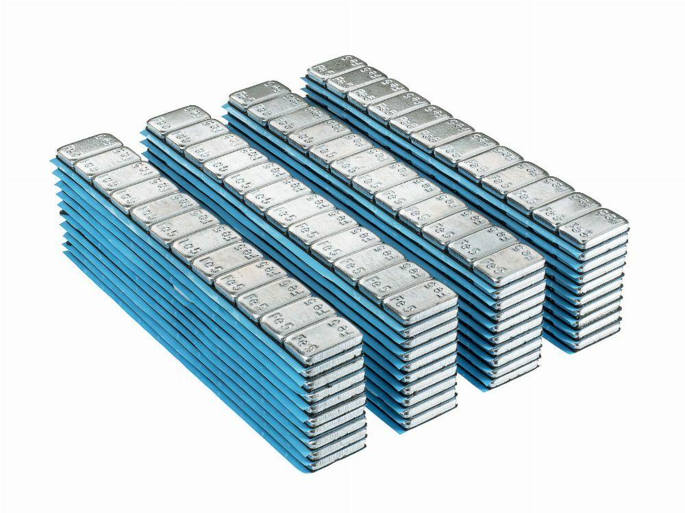 Striscia adesiva pesi equilibratura, contrappesi adesivi per cerchioni auto, pesi di bilanciatura, per auto, furgoni e SUV, 5 g round 100 strisce