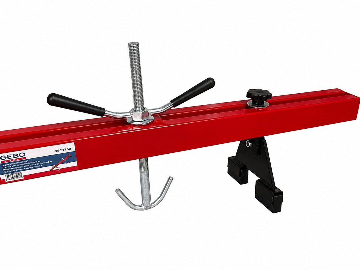 Ponte motore con portata max di 500 kg, traversa per sollevamento per riparazioni di motori, barra supporto manuale, Gebo Tools