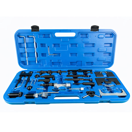 Kit-set attrezzi per messa in fase motori, per il bloccaggio della cinghia di distribuzione dell'albero a camme del motore, compatibile con VW Audi Seat Skoda 1.2 1.4 1.6 1.9 2.0 2.5 3.3 Gebo Tools