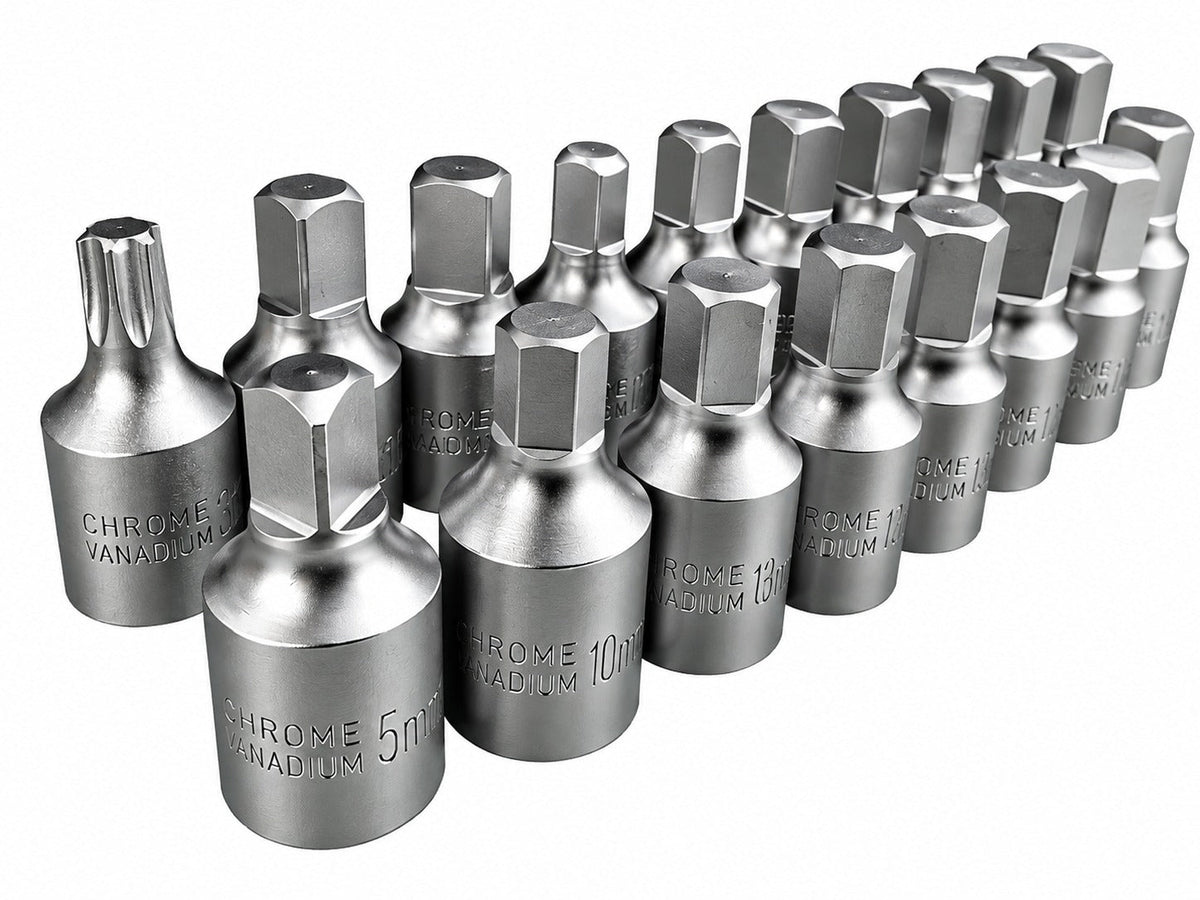 Set-kit chiavi bussole,tappo di scarico noci, attrezzi per auto e autocarri officina 21 pezzi Gebo Tools