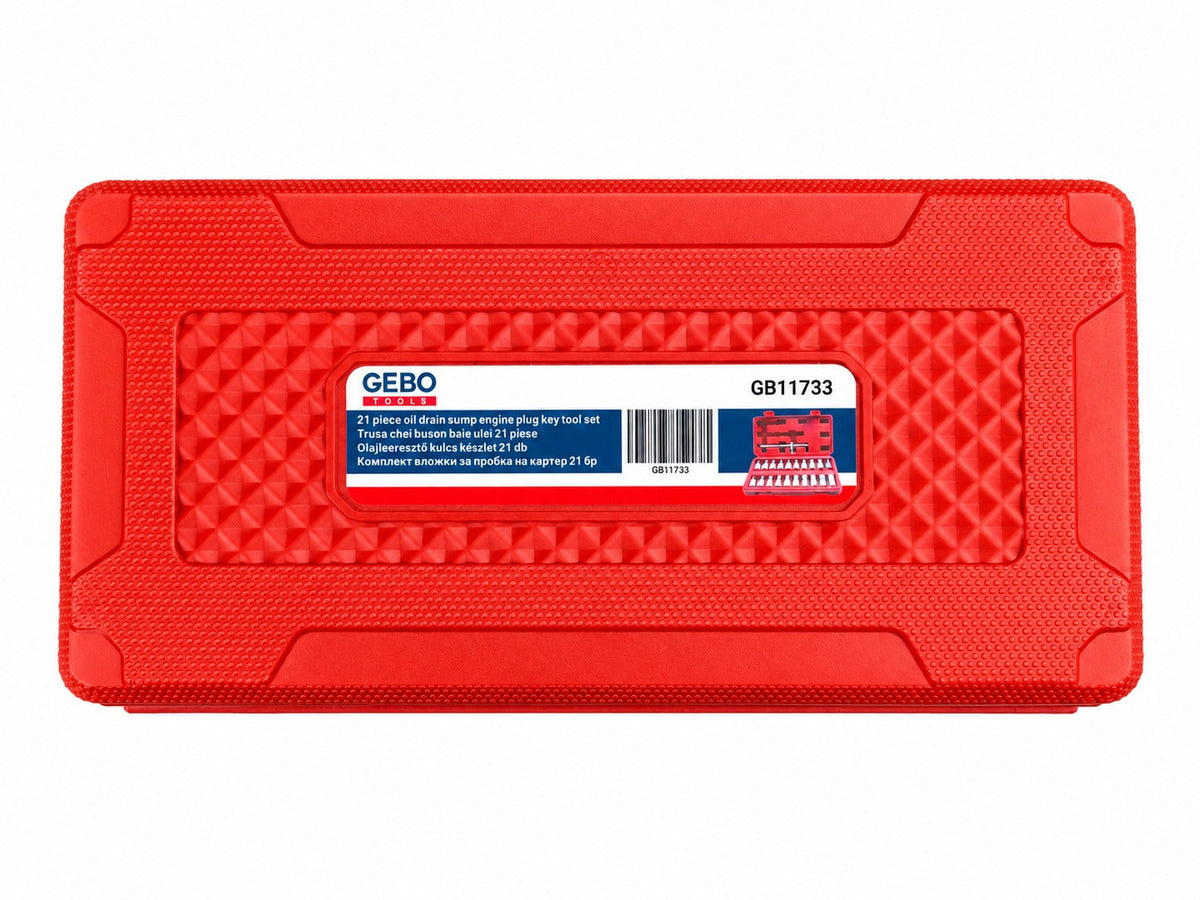 Set-kit chiavi bussole,tappo di scarico noci, attrezzi per auto e autocarri officina 21 pezzi Gebo Tools