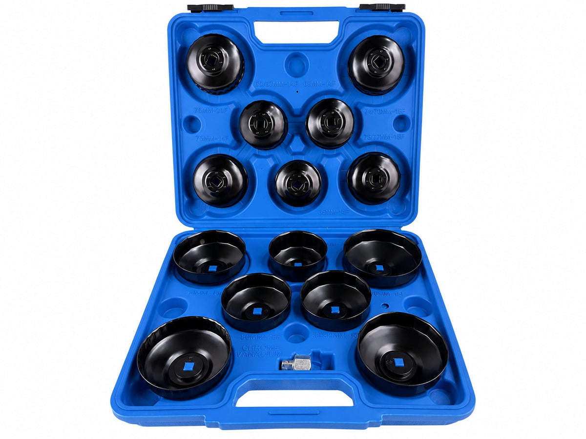 Set-kit chiave a tazza filtro olio motore, auto smontaggio rimozione, chiavi coppe smontare filtri, 14 pezzi Gebo Tools
