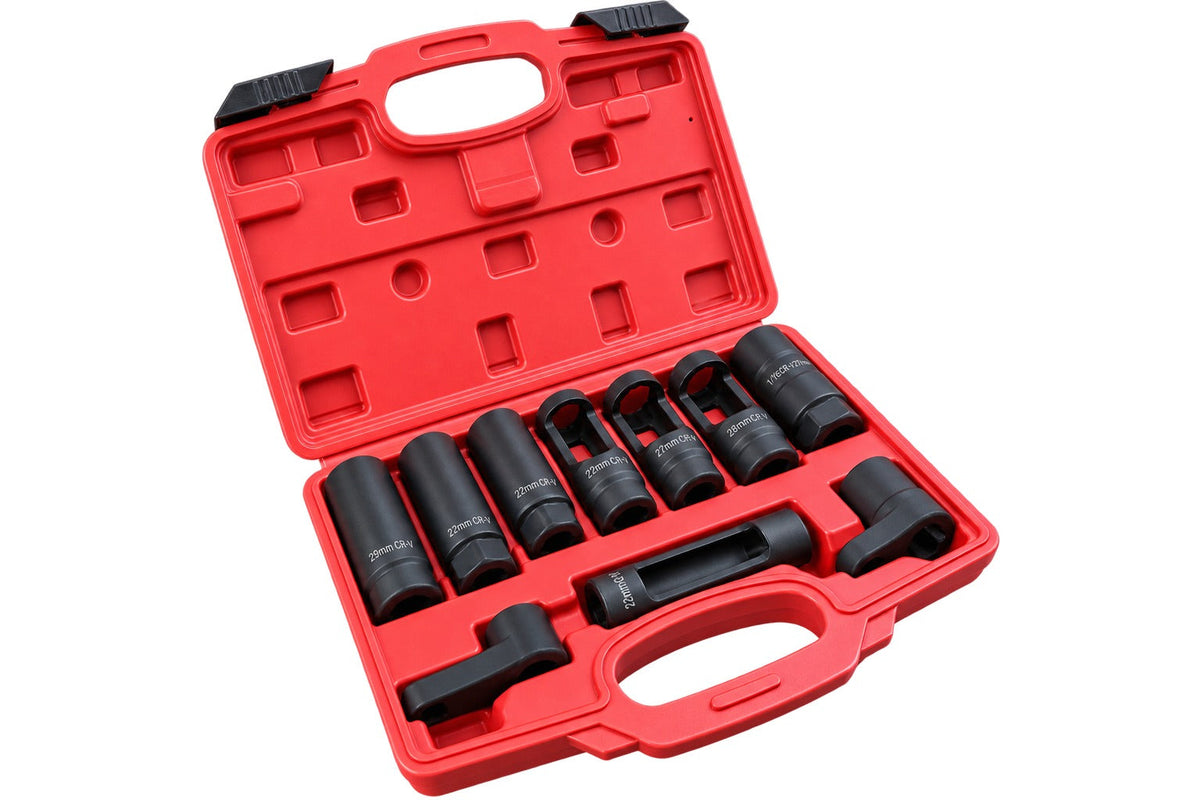 Set chiavi universali per smontaggio sonda lambda, kit bussole sensore di ossigeno O2, 10 pezzi, Gebo Tools