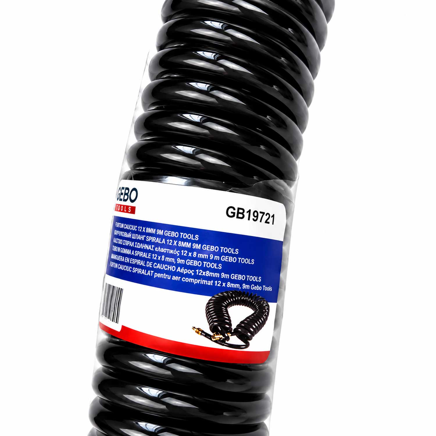Tubo a spirale per aria compressa, 9 m diametro 8 × 12 mm Gebo Tools