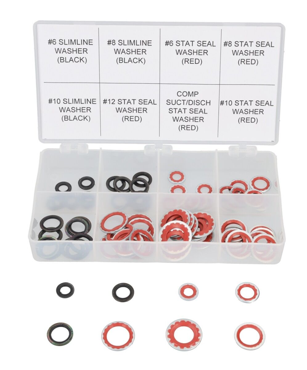 Automotive AC kit, kit aria condizionata metrica, assortimento set per auto A/C compressore e sanitari professionali raccordi guarnizione riparazione, 80 pezzi