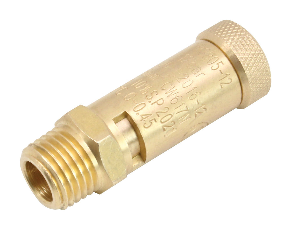 Valvola di sicurezza 1/4" 12 Bar per compressore d'aria