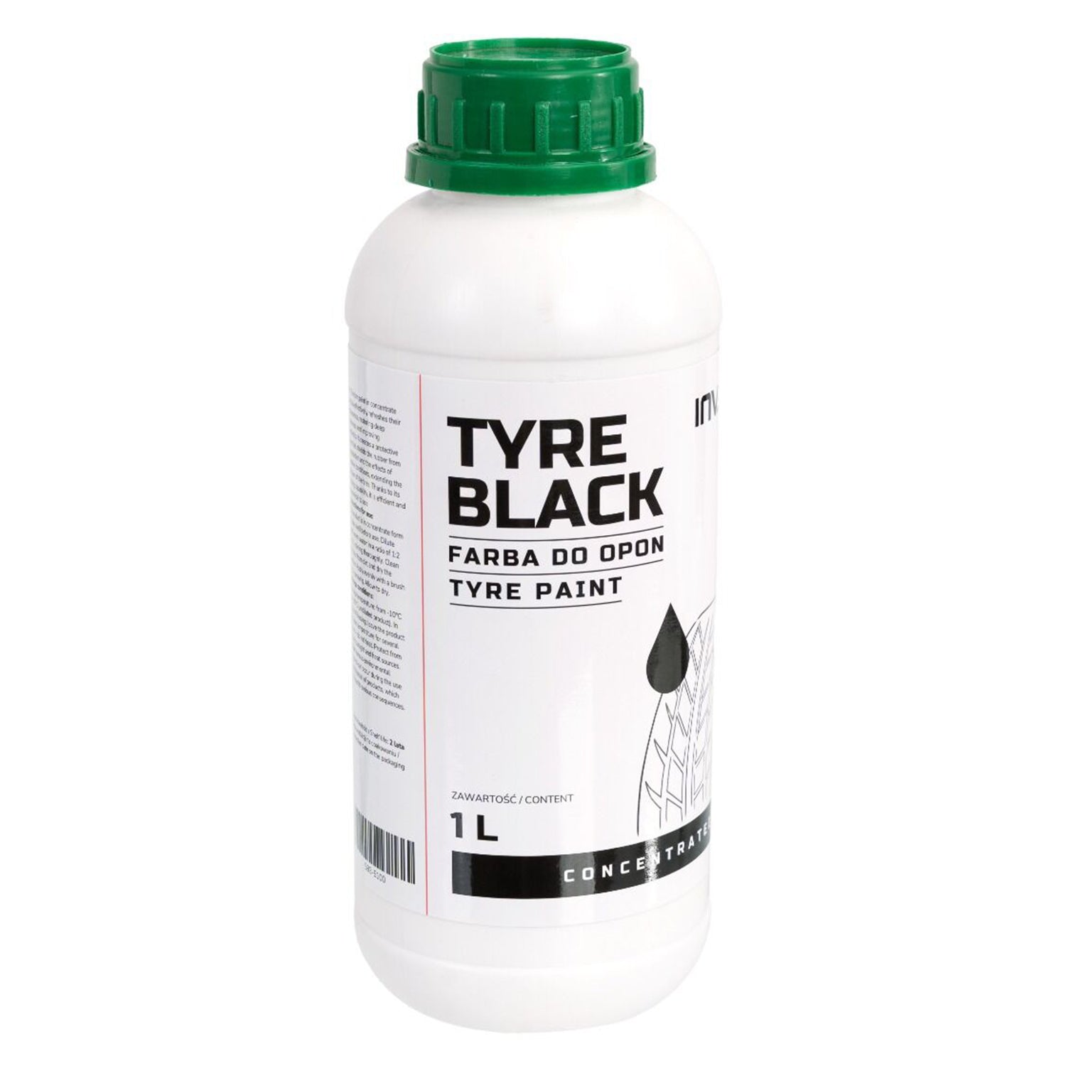 Vernice per pneumatici auto , Black Tyre 1 litro Invento