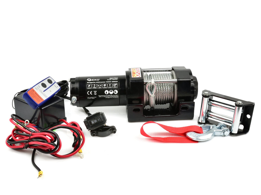 Verricello elettrico, 12 v, portata massima 3500 lb / 1588 kg, ideale per traino di veicoli, barche e attrezzature, con telecomando wireless senza fili