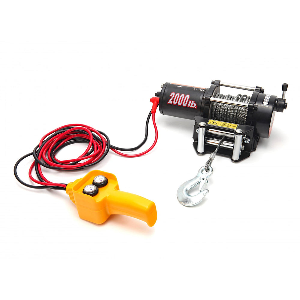 Verricello elettrico, 12 v, portata massima 900 kg, cavo in acciaio da 2 m, ideale per traino auto, Hbm Machines Olanda