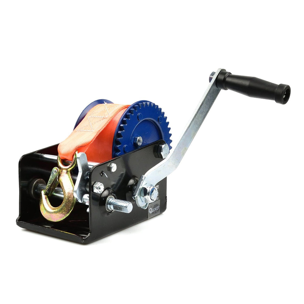 Verricello manuale, portata massima 1133 kg, cavo in acciaio da 10 m, ideale per traino auto, paranco, argano