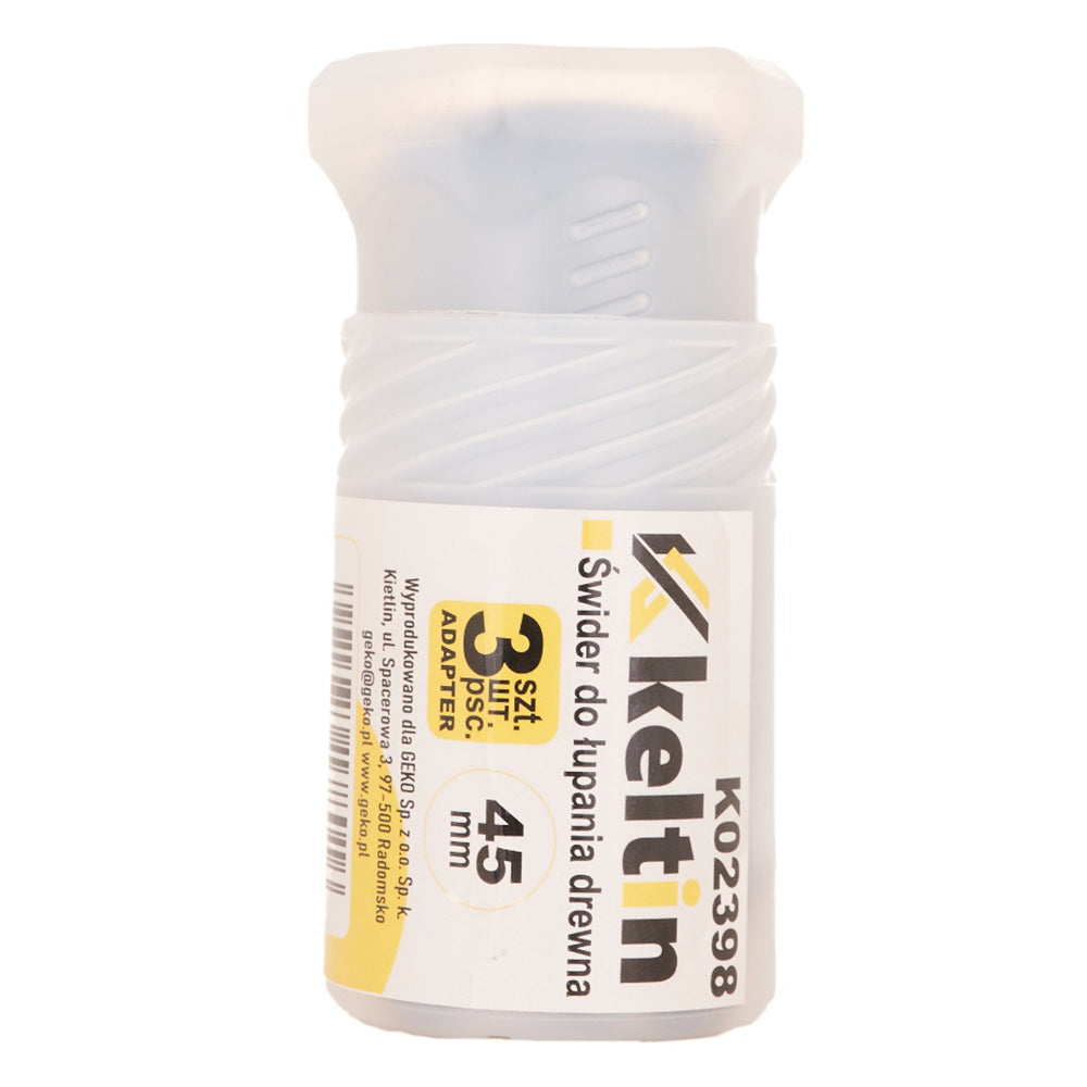 Punta a trivella per spaccare la legna, 3 aste di perforazione, punta per spaccare la legna con cono da 45 mm