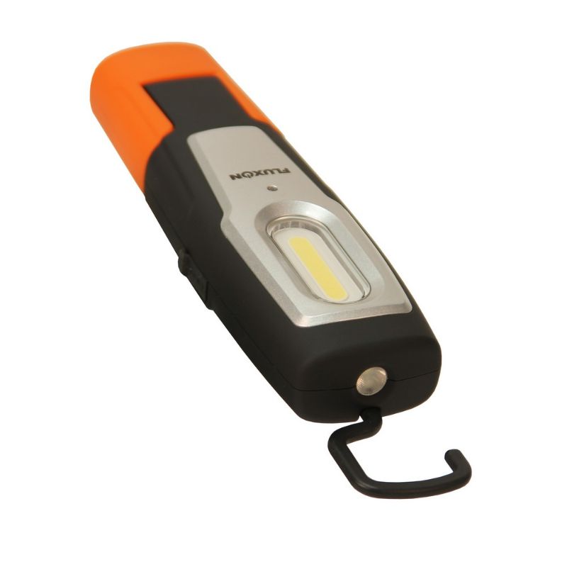 Lampada da lavoro COB LED 2W, ricaricabile tramite USB incluso, lampada da lavoro COB multifunzione con gancio per appendere e supporti magnetici, Fluxon Olanda professionale