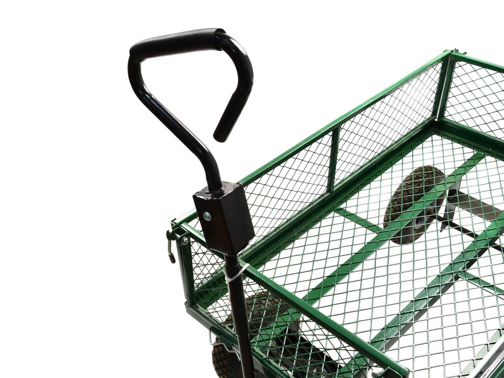 Carrello da trasporto a mano con sponde ribaltabili max 350 kg, per giardino campagna, verde