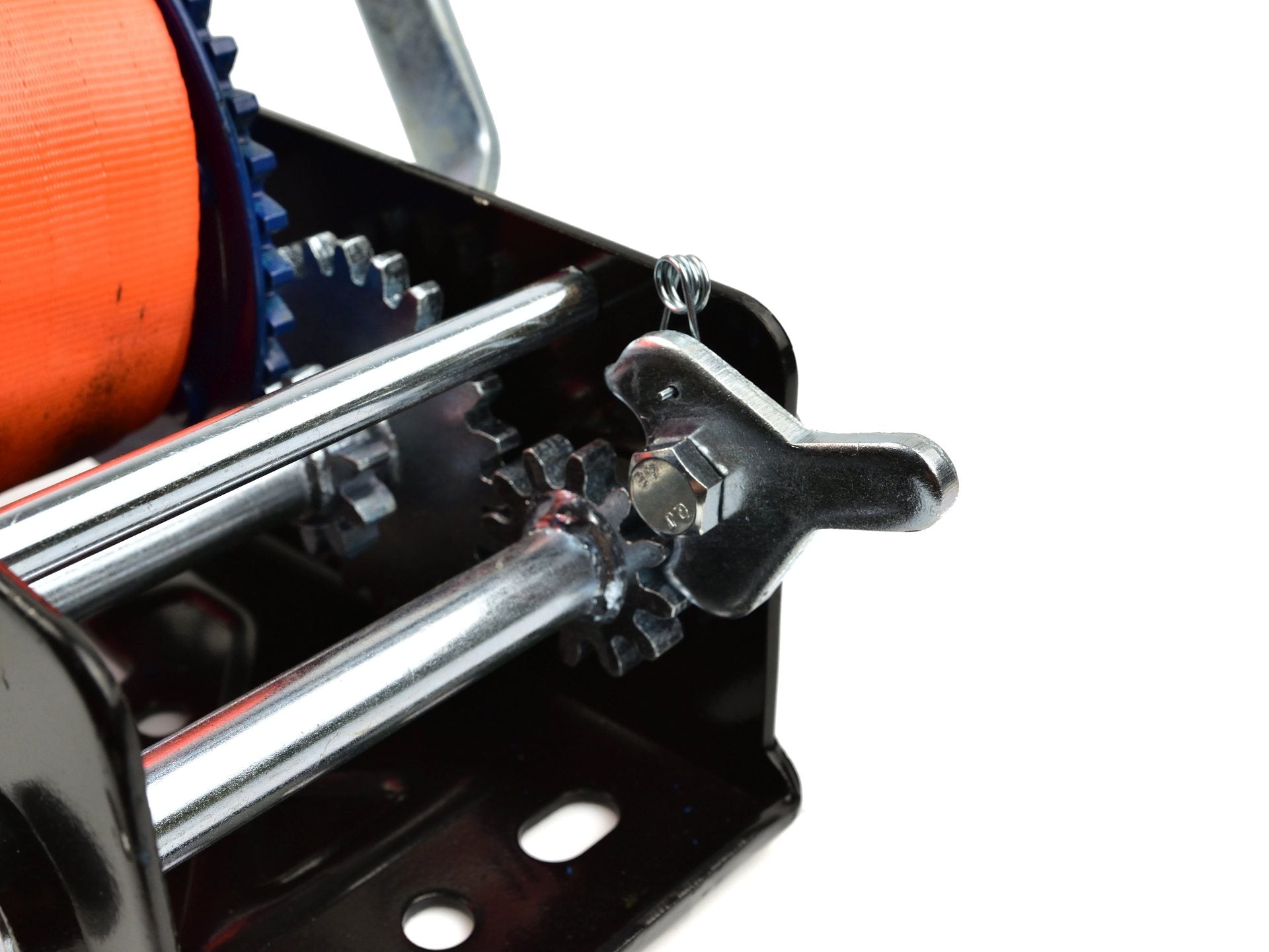 Verricello manuale con cinghia da 10m, verricello resistente per rimorchi auto, camion e recupero di emergenze, verricello manuale a cinghia, portata 1133 kg