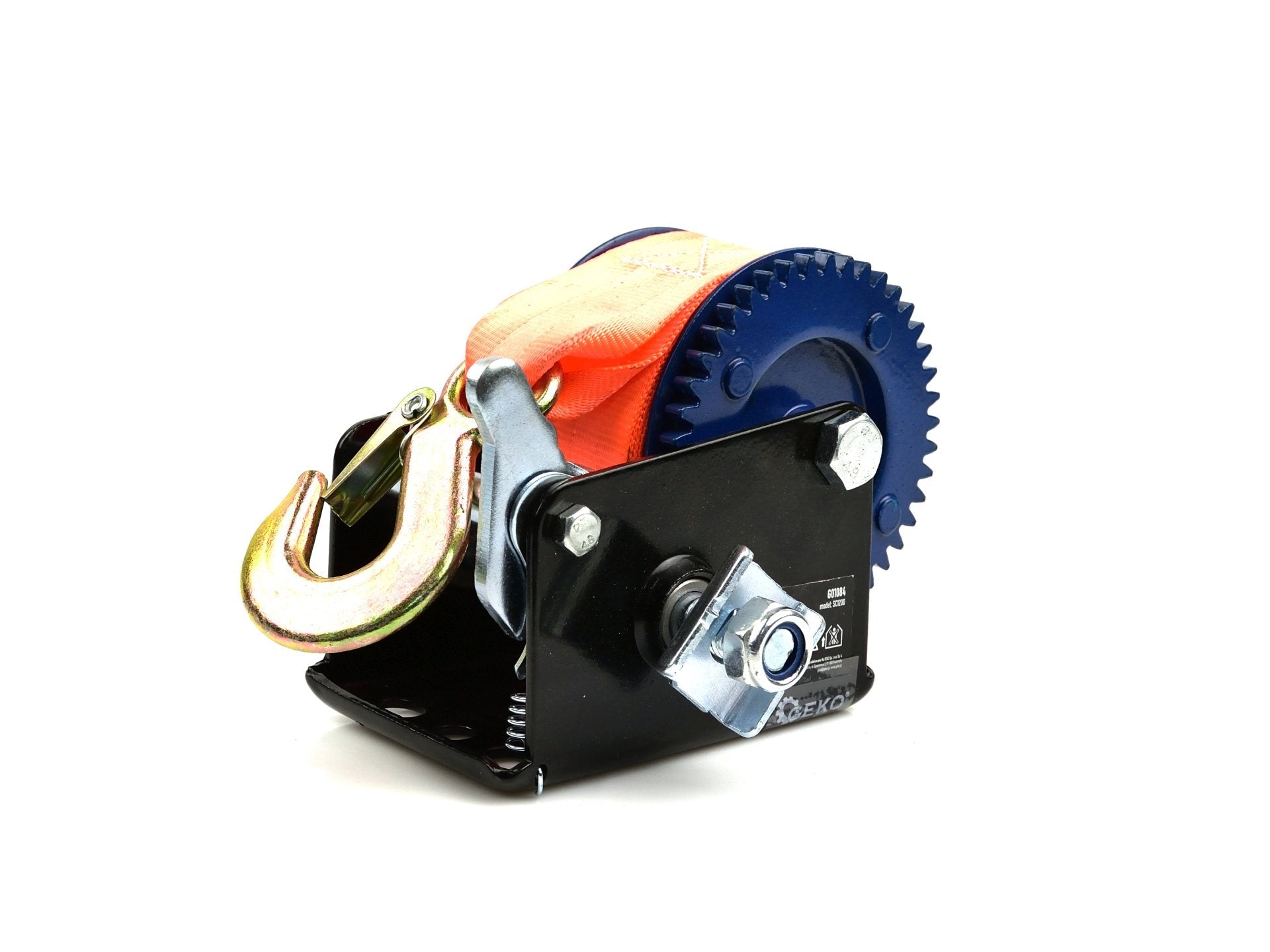 Verricello manuale con cinghia da 5m, verricello resistente per rimorchi auto, camion e recupero di emergenze, verricello manuale a cinghia, portata 363 kg