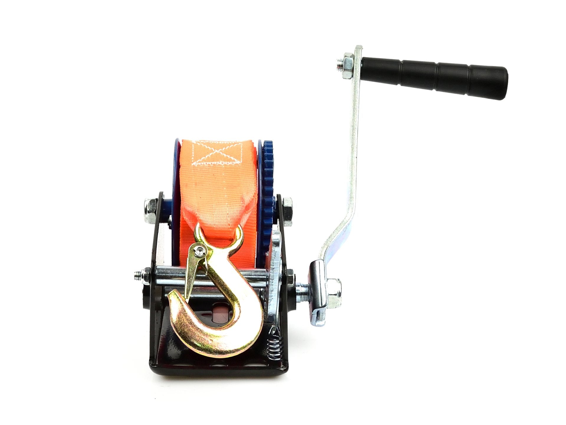 Verricello manuale con cinghia da 5m, verricello resistente per rimorchi auto, camion e recupero di emergenze, verricello manuale a cinghia, portata 363 kg