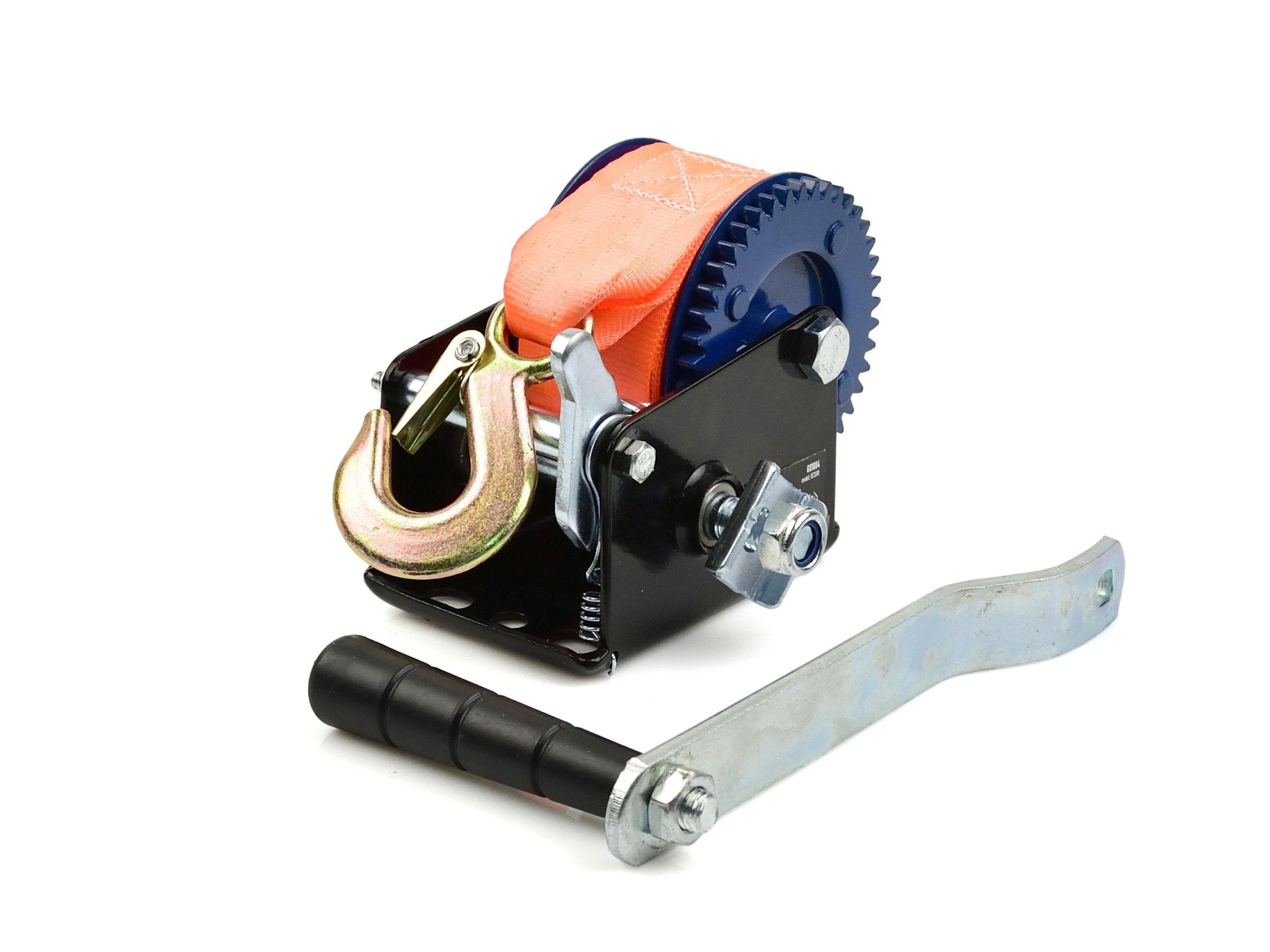 Verricello manuale con cinghia da 5m, verricello resistente per rimorchi auto, camion e recupero di emergenze, verricello manuale a cinghia, portata 363 kg