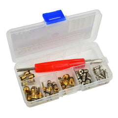 Kit di valvole per aria condizionata, inclusi i nuclei delle valvole per sistemi di refrigerazione per aria condizionata, 41 pezzi, kit utensili per valvole di scarico per valvole di refrigerazione, per auto