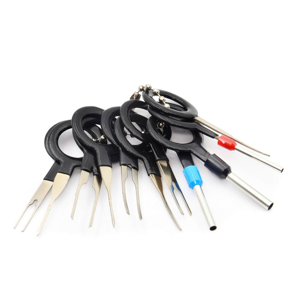 Set-kit strumenti per la rimozione terminali auto,estrattore per terminali da prese e connettori elettrici ,cavi dell'auto, per fili e capicorda,11 pezzi