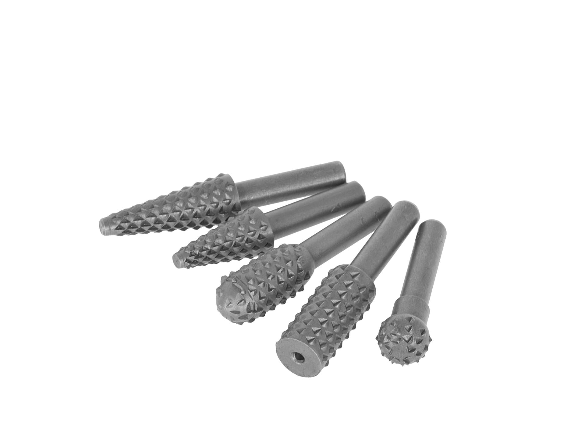 Set 5 frese metallo duro,testa di affilatura per intaglio su legno, lucidatura metalli, incisione, foratura