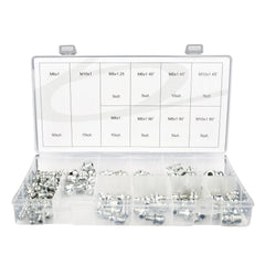 Set di ingrassatori grasso raccordo assortimento M6 M8 M10, 110 pezzi in dritto e angolato 45° 90°, kit ingrassatori per manutenzione meccanica, Geko