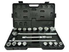Set di bussole con cricchetto reversibile, esagonali, estensibile, 19–50 mm (3/4
