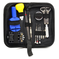 Kit riparazione orologiaio, sostituzione/cambio batteria, togli maglie orologi, chiave fondello aprire/apri cassa, accorciare/rimuovi/regola perni cinturino orologio, cacciavite