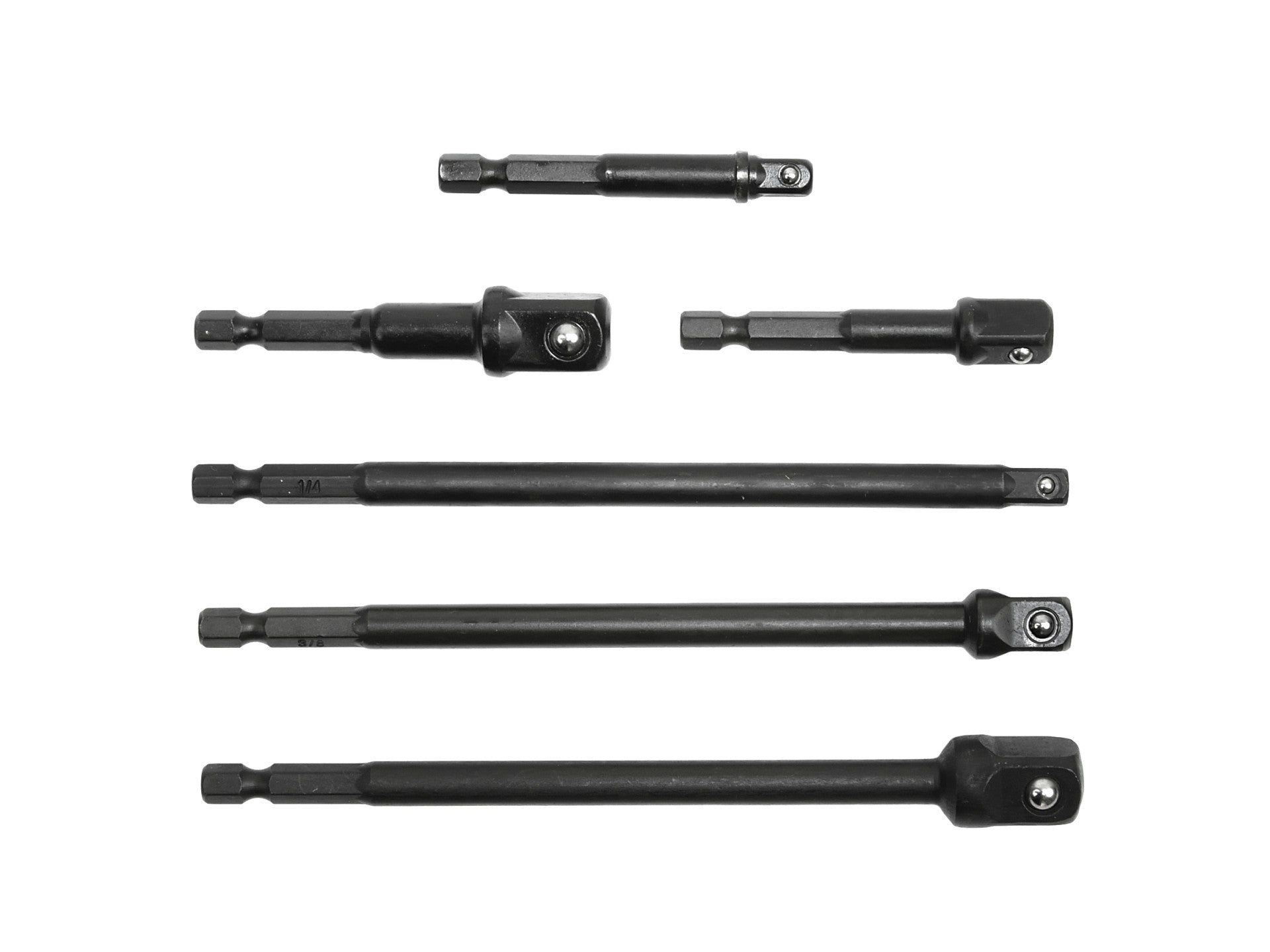 Set di adattatori a bussola, kit punte per avvitatore a impulsi,6 pz, lunghi: 65-150 mm, Geko