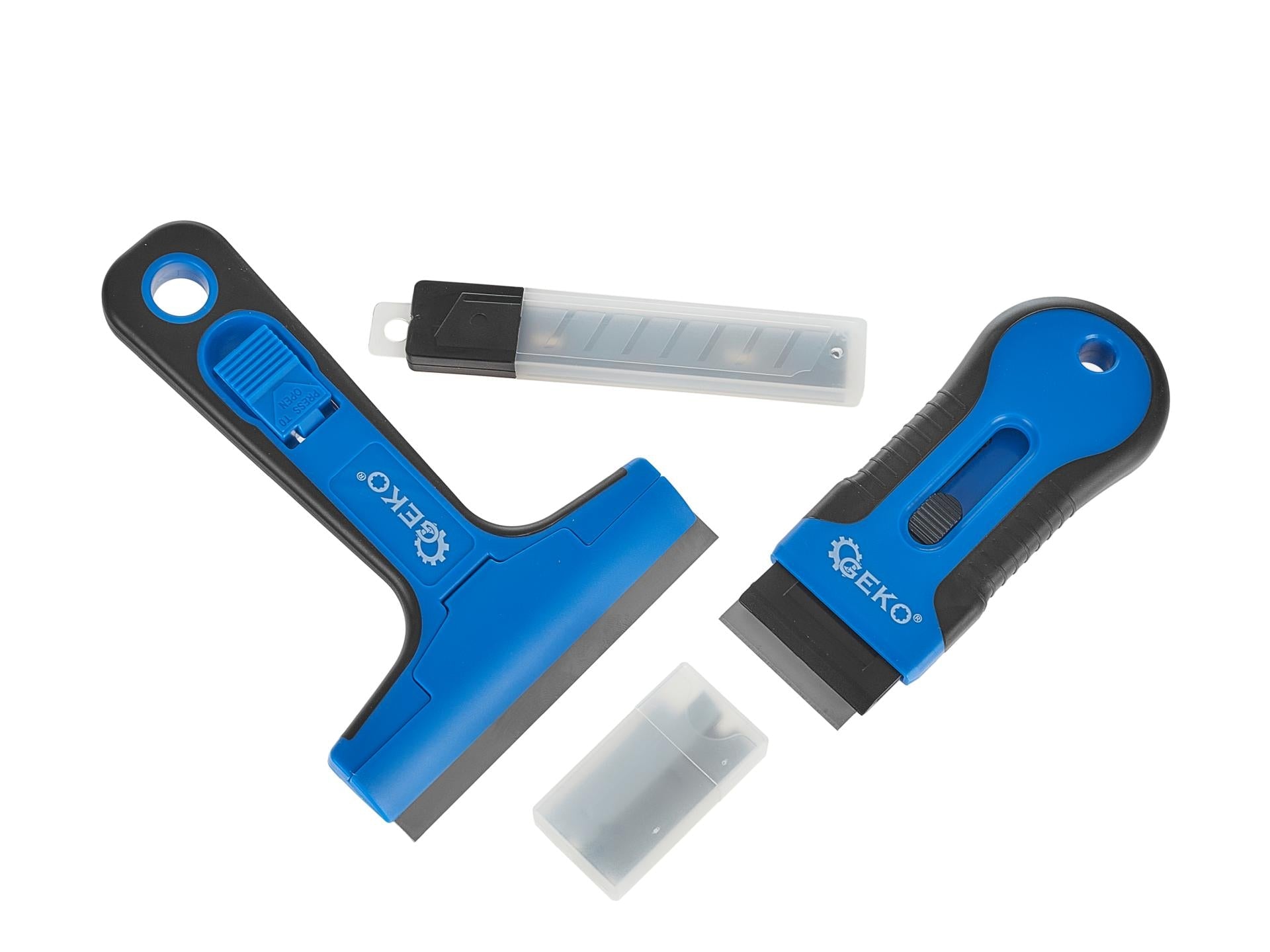 Set raschietti multifunzione per vetro e piastrelle in plastica ABS con gomma termoplastica antiscivolo e acciaio al carbonio,12 pezzi