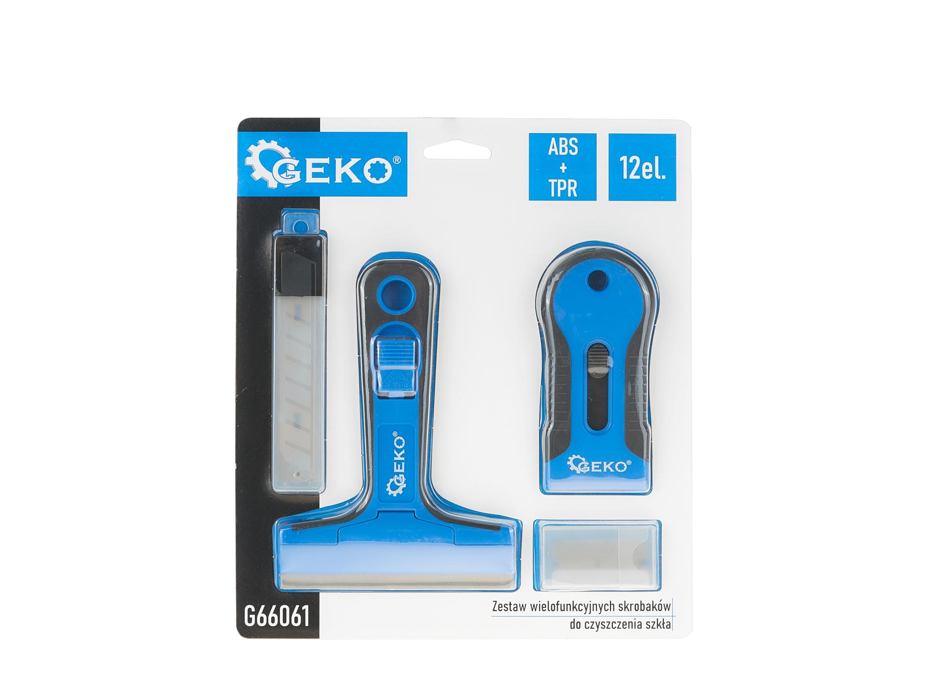 Set raschietti multifunzione per vetro e piastrelle in plastica ABS con gomma termoplastica antiscivolo e acciaio al carbonio,12 pezzi