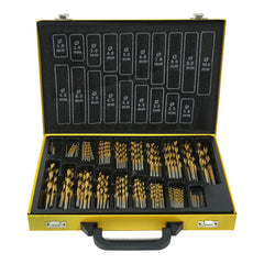 Set punte trapano al titanio per metallo, 170 pezzi