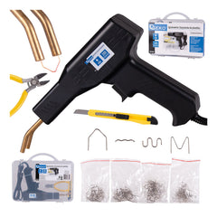 Pistola per saldatura e riparazione plastica 50 w, set saldatrice con 200 pezzi